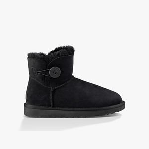 Ugg Mini Bailey Button II Women Classic Boots Black (2619SRKDB)